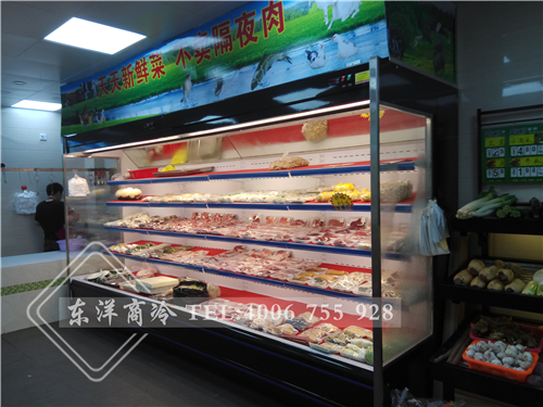 深圳菜極鮮生鮮連鎖-東洋鮮肉展示柜工程案例,熟食展示柜圖片大全,二手熟食展示柜,賣(mài)熟食的展示柜,熟食柜圖片,